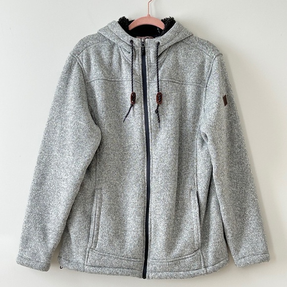 Rugged Elements Gray Mountain Fleece Hoodie Jacket - Picture 1 of 16
